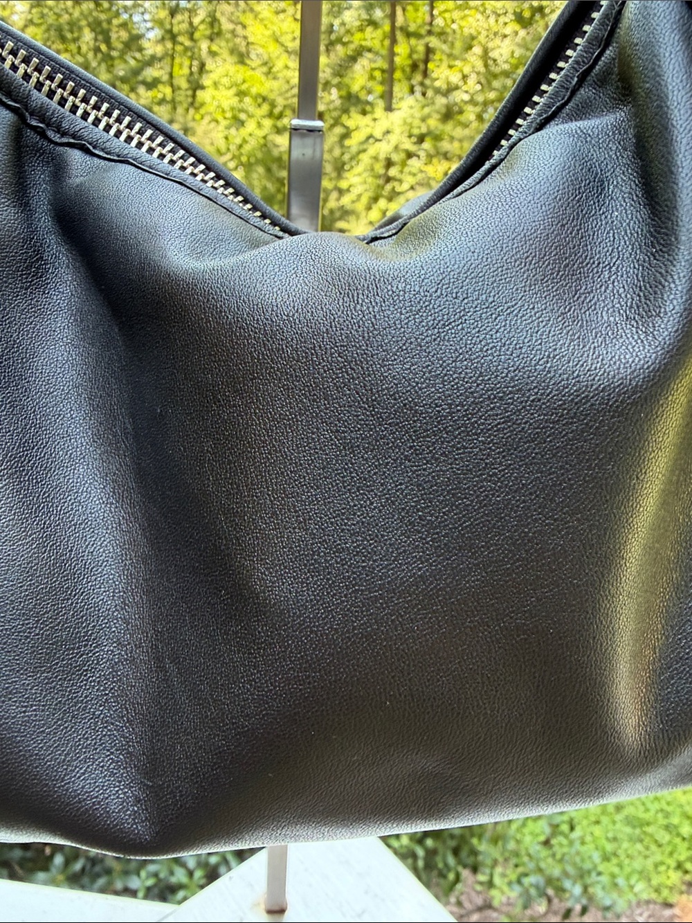 Coach Vintage Y2K Daisy Black Leather Shoulder Bag with Front Zip and Logo. - Picture 14 of 17